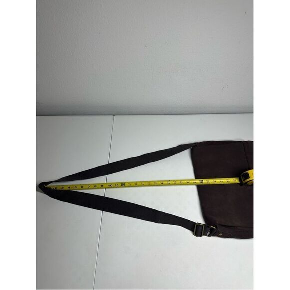 Benetton Brown Suede Messenger Crossbody Bag Briefcase Laptop See Description - Picture 10 of 16